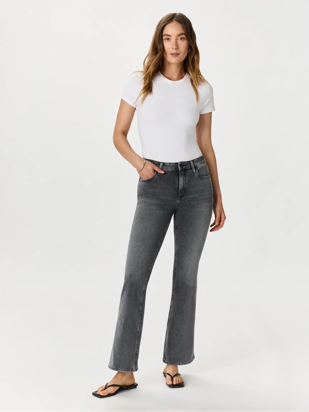 Quince Luna Stretch Flare Jeans Greyed Out Size 29
